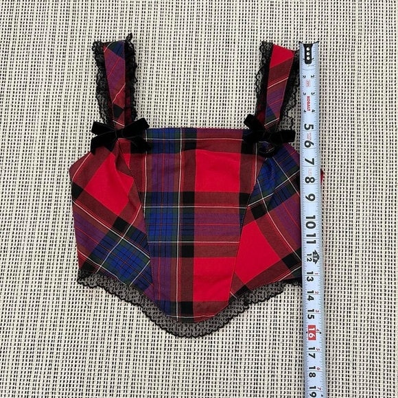 Urban Outfitters Kimchi Blue Perfectly Precious Plaid Bustier Top - Picture 9 of 9